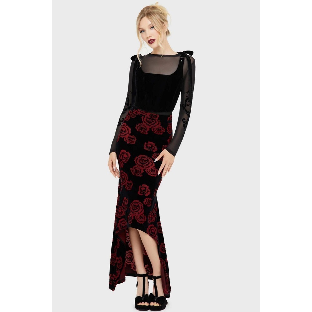 Killstar Pandoras Box maxi skirt size Xs floral goth whimsigoth‎ romantic